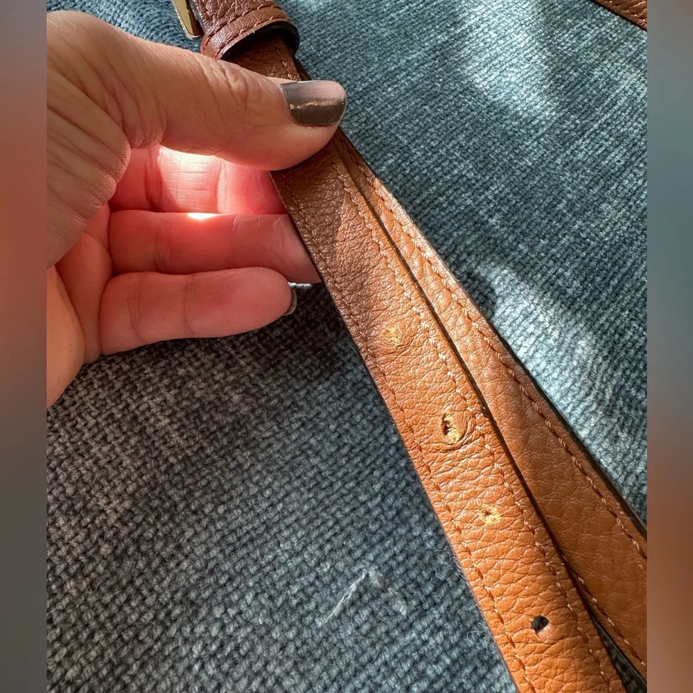 Michael Kors tan leather fold over purse - Picture 8 of 8